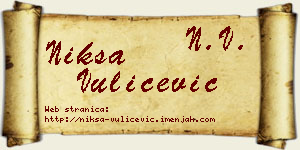Nikša Vulićević vizit kartica